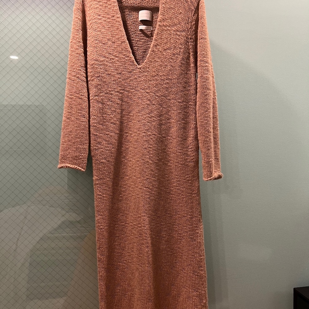 Lauren Manoogian low v dress in blush